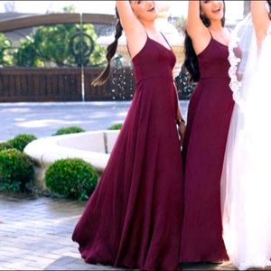 Wine color Bridesmaid Dress x2